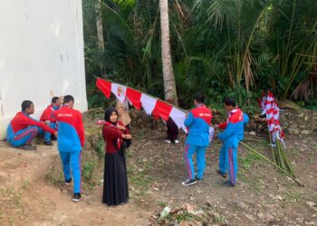 Gandeng Pramuka SMKN 1 Pugaan, Telaga Itar “Bersih Desa”