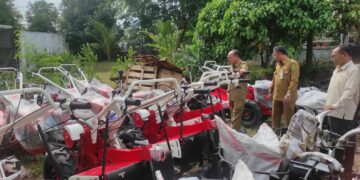Dorong Produksi Pangan, Pemkab Tabalong Bagikan Ratusan Alsintan