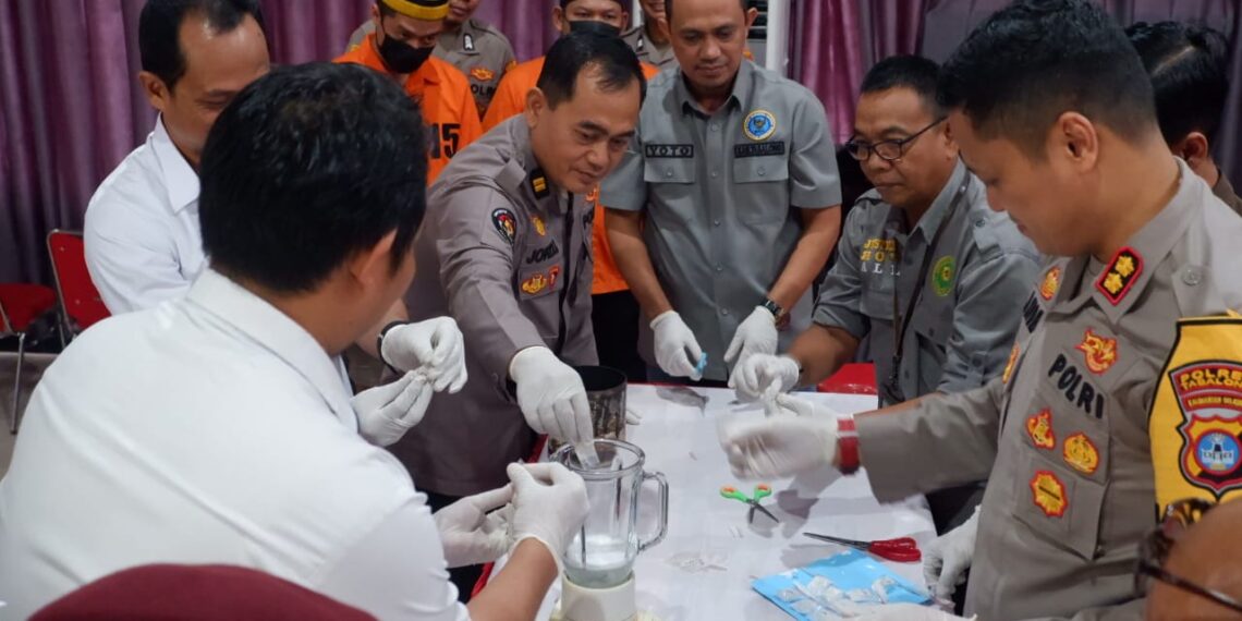 Lebih Satu Ons Sabu Dimusnahkan Polres Tabalong