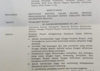 Copy SK Pj Bupati Tabalong Beredar, Pemkab Mengaku Belum Terima Salinan