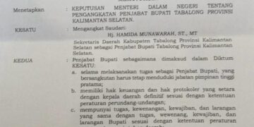 Copy SK Pj Bupati Tabalong Beredar, Pemkab Mengaku Belum Terima Salinan