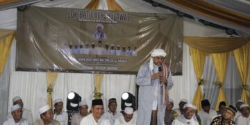 Warga Antusias, Desa Lok Batu Bershalawat Hadirkan Habib Musthofa