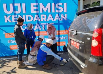 Tekan Gas Berbahaya di Udara, DLH Tabalong Lakukan Uji Emisi Kendaraan Plat Merah