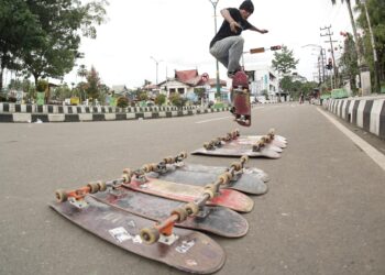 Rayakan GSD, Skateboarder Tabalong Gaungkan Butuh Sarana Bermain