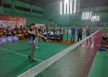 HUT Bhayangkara ke 78, Polres Tabalong Gelar Tournament Badminton