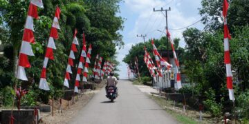 HUT RI ke 79, Masyarakat Tabalong Mulai Kibarkan Bendera Merah Putih