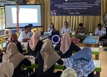 Kawal Tahapan Pemilu, Panwascam Muara Uya Lakukan Bimtek