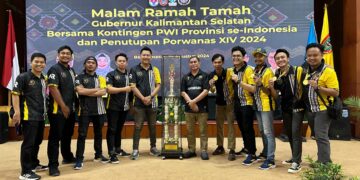 Kalsel Sabet Juara Umum Pekan Olahraga Wartawan Nasional