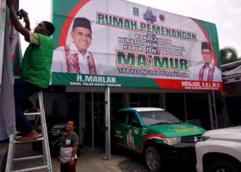 Deklarasi Pasangan H Marlan – H Murjani Dimulai dengan Shalat Hajat