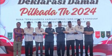 Tiga Paslon Bupati Tabalong Deklarasi Damai Pilkada 2024