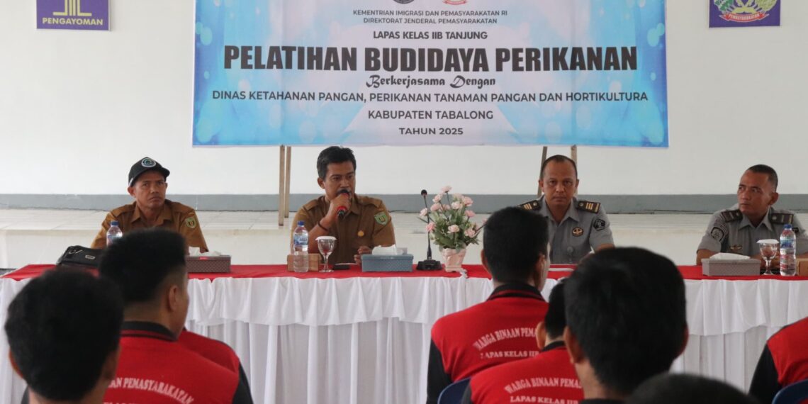 Gandeng DKPPTPH, Lapas Tanjung Latih WBP Budidaya Ikan
