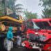 Ban Slip, Dua Truk Bertabarakan di Tabalong