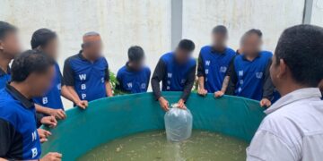 Warga Binaan Lapas Tanjung Budidayakan Ikan di Kolam Terpal