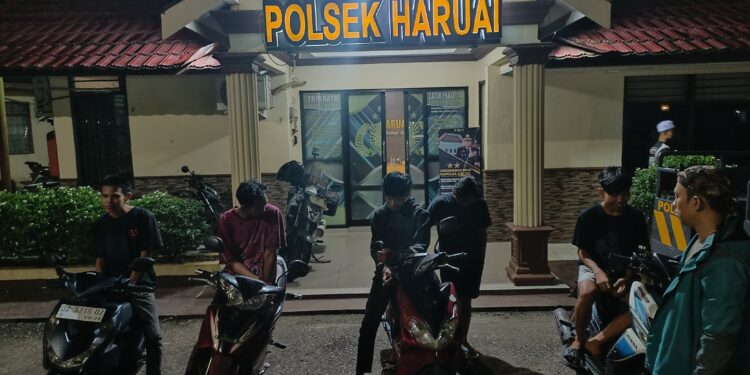 Buat Resah Warga, Polsek Haruai Amankan Aksi Balap Liar