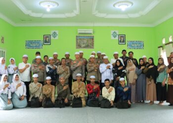 Salurkan Bantuan ke Anak Yatim, Polres Tabalong Gandeng Wartawan