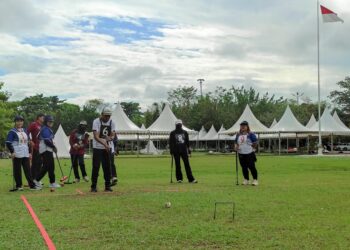 Gelar Laga Persahabatan, Atlet Gateball Tabalong dan Tamiyang Layang “Unjuk Gigi”