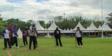 Gelar Laga Persahabatan, Atlet Gateball Tabalong dan Tamiyang Layang “Unjuk Gigi”