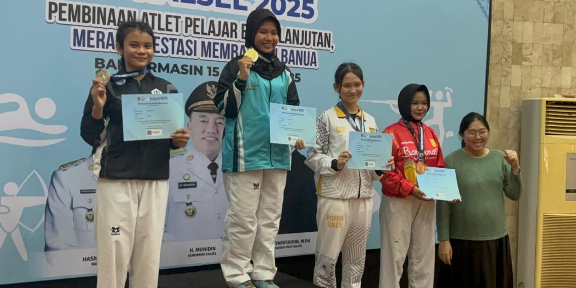 Atlet Taekwondo Persembahkan 5 Medali Bagi Kontingen Tabalong di Popda Kalsel