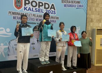 Atlet Taekwondo Persembahkan 5 Medali Bagi Kontingen Tabalong di Popda Kalsel