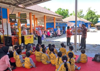 Belajar Sambil Bermain, Sekolah TK Satu Atap Kasiau Kunjungi BPBD Tabalong