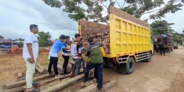 Diduga Ilegal, Satreskrim Polres Tabalong Amankan Truk Bermuatan Kayu Ulin
