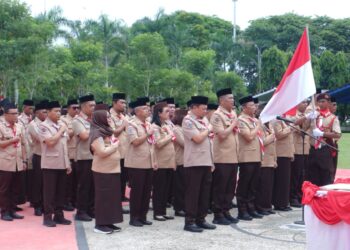 Peringatan Hari Pramuka ke 64 Kalsel, H Fani Dilantik jadi Ketua Mabicab Tabalong