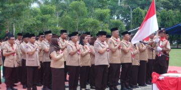 Peringatan Hari Pramuka ke 64 Kalsel, H Fani Dilantik jadi Ketua Mabicab Tabalong