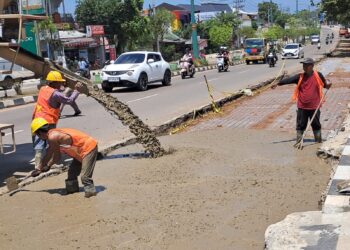 Perbaikan Jalan PHM Noor Tabalong Dimulai, Pengerjaan 2,4 Km Dicor dan Diaspal
