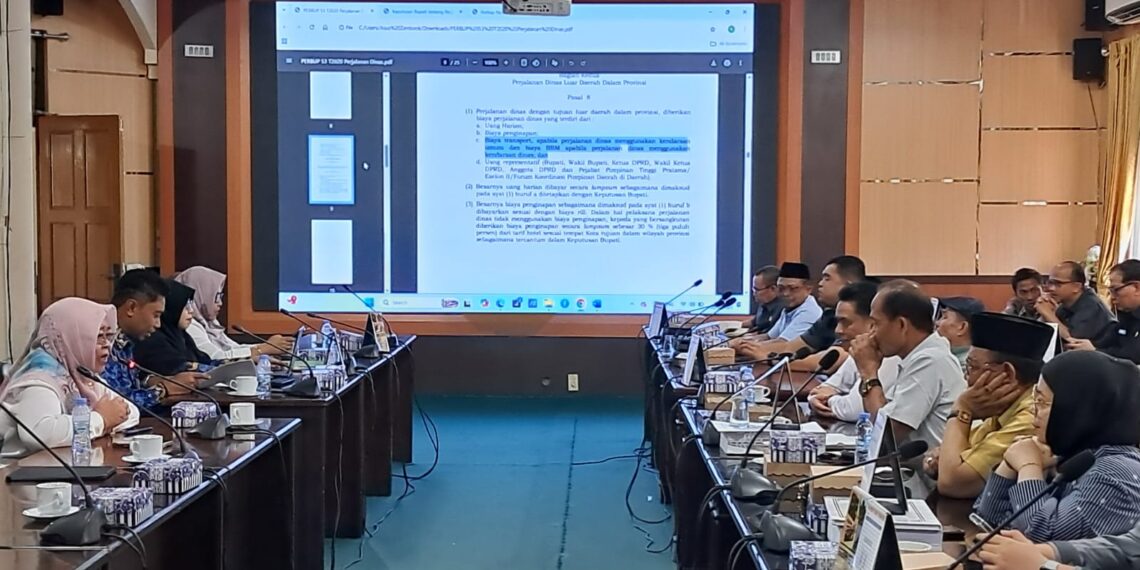 Rapat Gabungan DPRD Tabalong Bahas Ulang Perbup Perjalanan Dinas, Mengacu Perpres 72