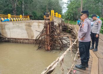 Cek Lokasi Rawan Banjir, Polsek Murung Pudak Pastikan Kondisi Masih Aman