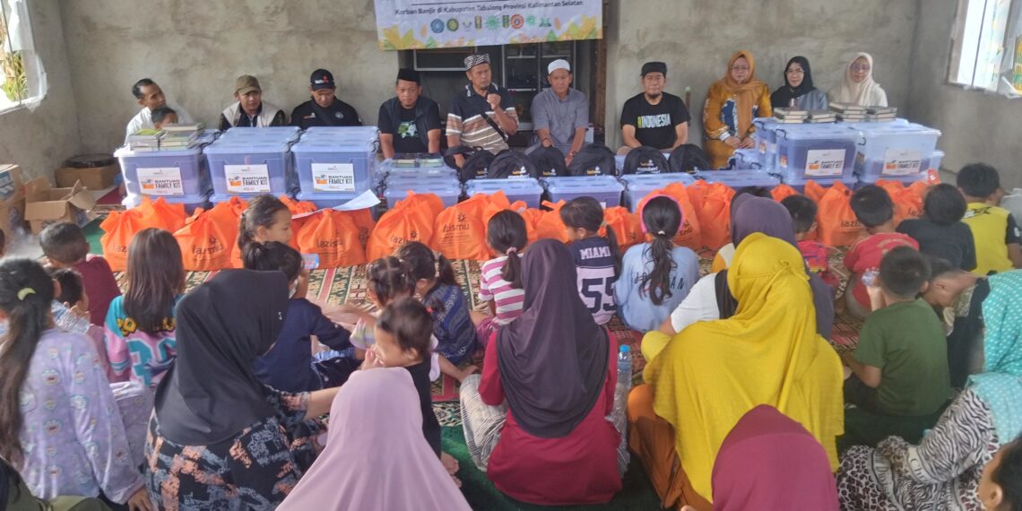 Lazismu dan KS2 Tabalong Disambut Anak – Anak Penyintas Banjir Bandang Balangan