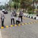 Cegah Balap Liar, Polisi Pasang Speed Bump di Kawasan Taman Giat Tabalong