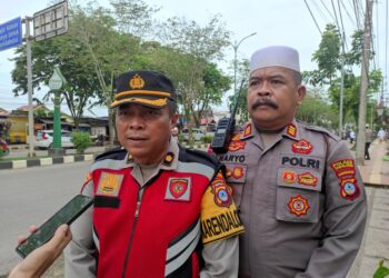 Kawal Idulfitri Muhammadiyah, Puluhan Personil Polres Tabalong Pastikan Ibadah Berjalan Khidmat