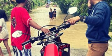 Sungai Meluap, Wilayah Desa Kaong dan Marindi Sempat Terendam Banjir