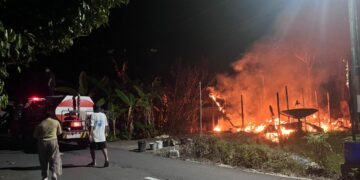 Rumah di Samping Kantor Desa Pangelak Ludes Dilalap Api