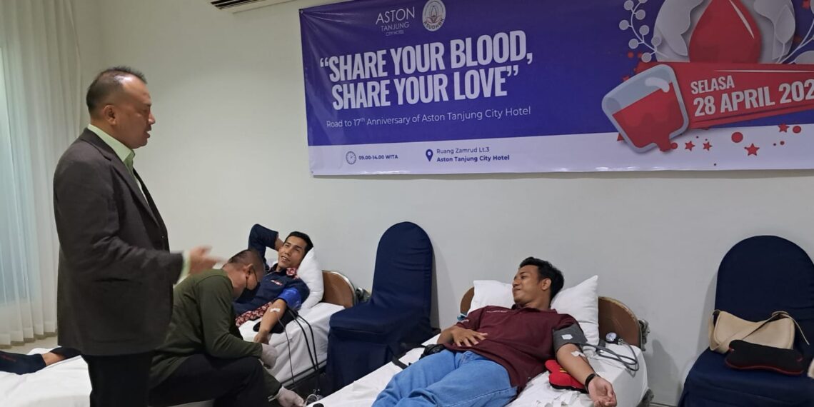 Peduli Sosial, Aston Tanjung City Hotel Gelar Donor Darah