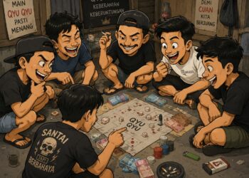 Asyik Judi Qyu-Qyu Enam Pemuda di Tabalong Dicokok Polisi