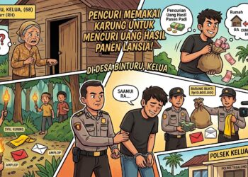 Pemuda di Kelua Gasak Uang Hasil Panen Padi Milik Lansia