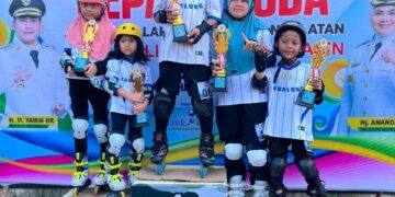 Turunkan Atlet “Bocil”, Porserosi Tabalong Sabet Prestasi di Kejuaraan Sepatu Roda Antar Pelajar se-Kalsel