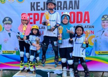 Turunkan Atlet “Bocil”, Porserosi Tabalong Sabet Prestasi di Kejuaraan Sepatu Roda Antar Pelajar se-Kalsel