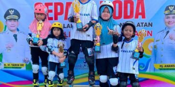 Turunkan Atlet “Bocil”, Porserosi Tabalong Sabet Prestasi di Kejuaraan Sepatu Roda Antar Pelajar se-Kalsel