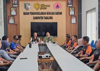 Tim Mabes TNI Sambangi BPBD Tabalong
