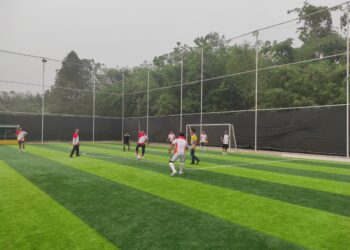 H Fani dan Habib Taufan Main Minisoccer Bersama