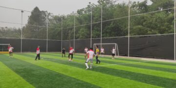 H Fani dan Habib Taufan Main Minisoccer Bersama
