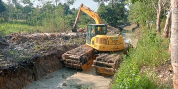 Dinas PUPR Tabalong Normalisasi Anak Sungai Sepanjang 48 Km