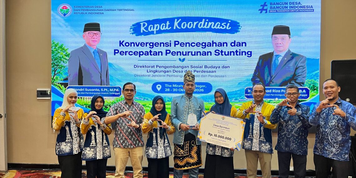 Desa Barimbun Raih Peringkat 3 Nasional Nominasi Desa Berkinerja Baik Penurunan Stunting